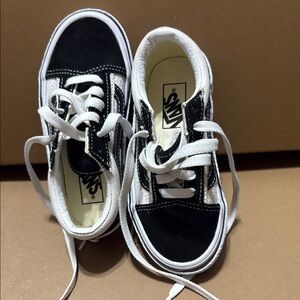 Vans Kids Black and White Sneakers